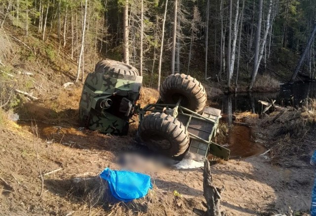 Архангелогородец погиб в результате опрокидывания болотохода
